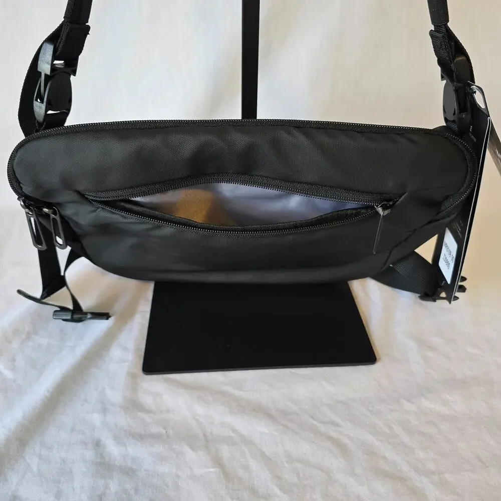 Mark Ryden Shoulder Leather Travel Bag Black Adjustable Strap NWT
